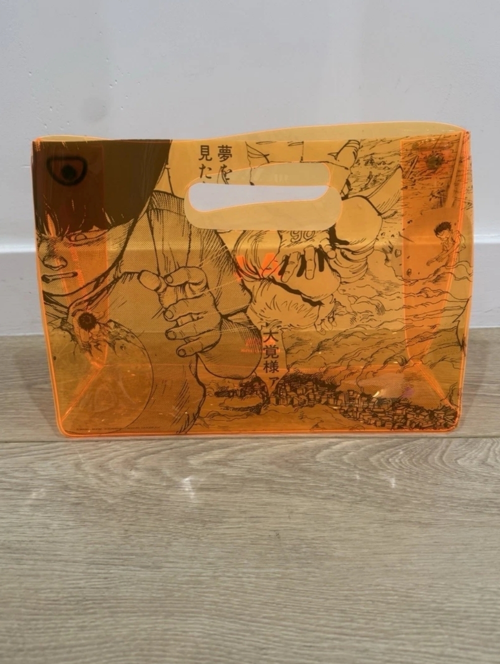 AKIRA ART OF WALL x nana-nana A4 PVC Bag In Orange & Black EUC - Picture 6 of 16